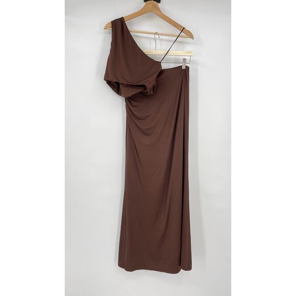 Michael Costello x REVOLVE | Dakoa Gown in Chocolate Brown Cut Out Maxi Dress XS - Picture 4 of 14